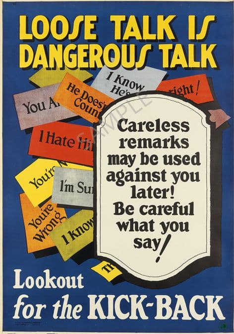 Vintage Motivational Poster Loose Talk