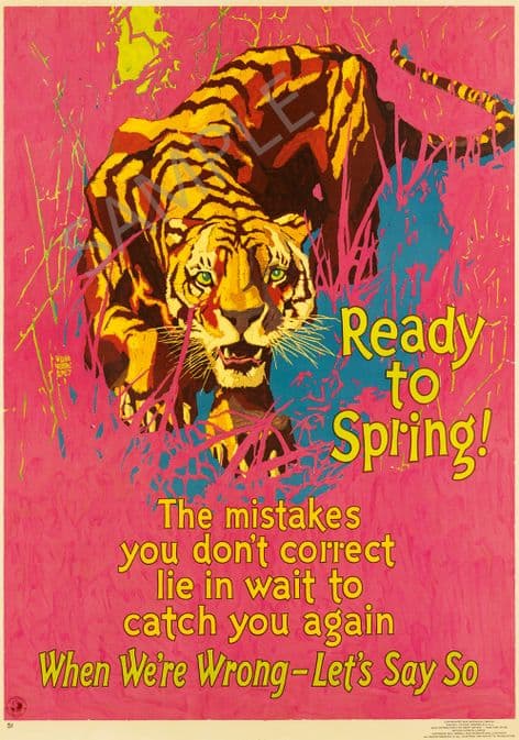 Vintage Motivational Poster Ready to Spring