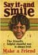 Vintage Motivational Poster Say it and smile