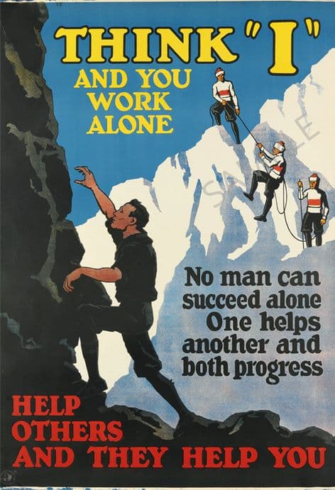 Vintage Motivational Poster Think
