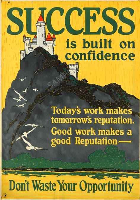 Vintage Motivational Success is Built