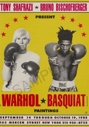 Warhol & Basquiat 1985 Art Exhibition Paintings