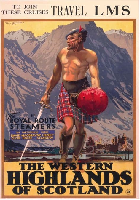 West Highlands Of Scotland Royal Steamer Route LMS