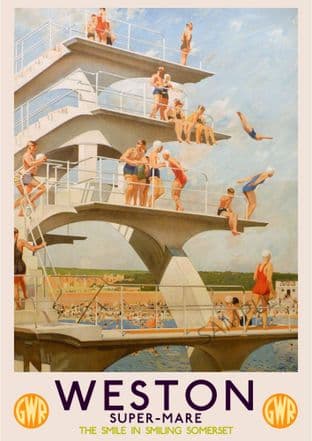 Weston Super Mare Art Deco Lido / Diving Board