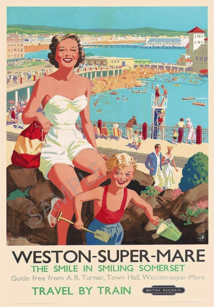 Weston SuperMare Boy with Bucket & Spade