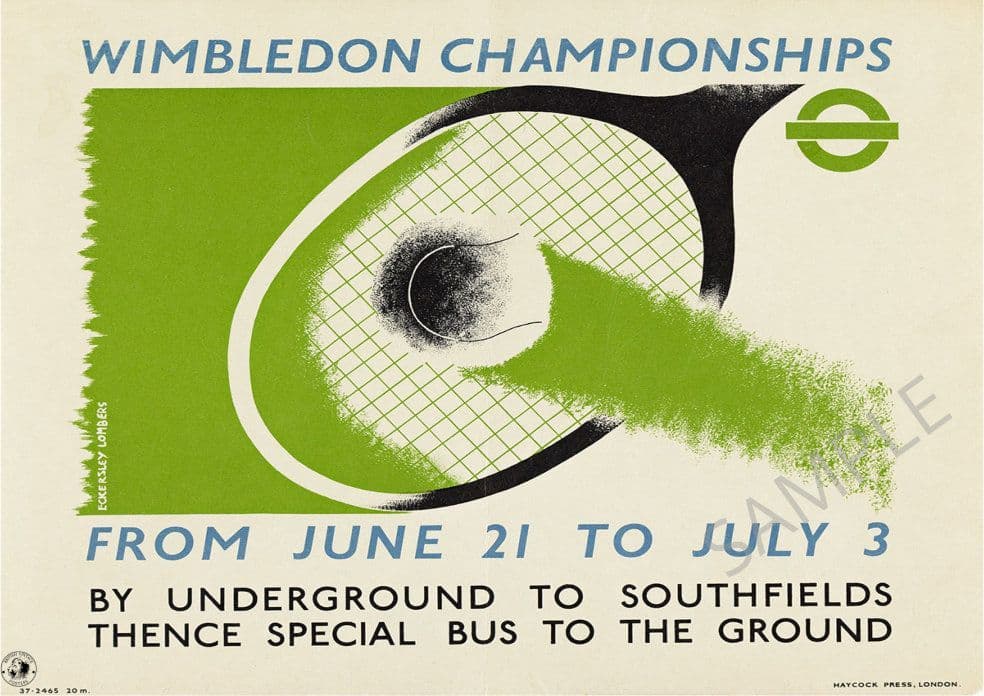 Wimbledon 1937 Tennis Racquet green