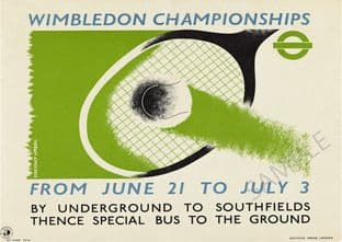 Wimbledon 1937 Tennis Racquet green