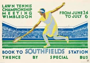 Wimbledon Lawn Tennis London Train Travel Advert