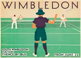 Wimbledon Tennis club Ball Boy London Train Advert