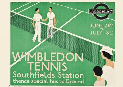 Wimbledon Tennis - London Underground Poster
