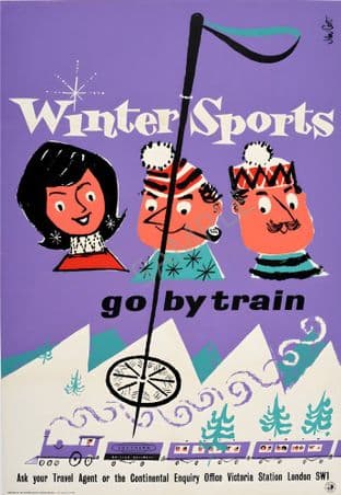 Winter Sports Go By Train SKING