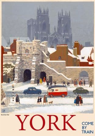 York, Bootham Bar Gate in the Snow