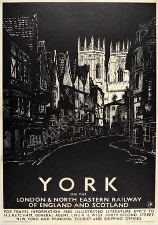 York By LNER Black & White