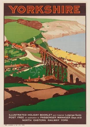 Yorkshire Staithes Viaduct on the Whitby Loftus line fred Taylor