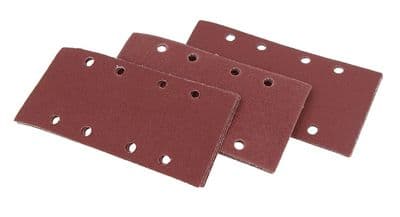1/3 Sanding Pads Rectangular Punched Sheets Mixed 60, 80 & 120 Grit 93 X 190mm