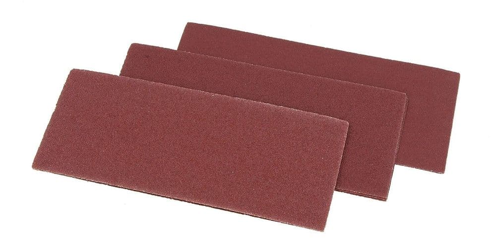 1/3 Sanding Pads Rectangular Sheets Mixed 60 80 & 120 Grit 93 X 230mm