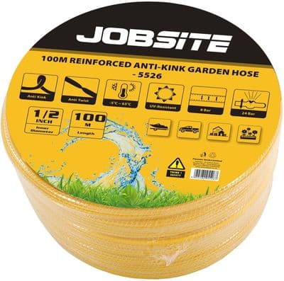 100M Garden Hose Pipe 1/2 Inch Reinforced Anti-Kink