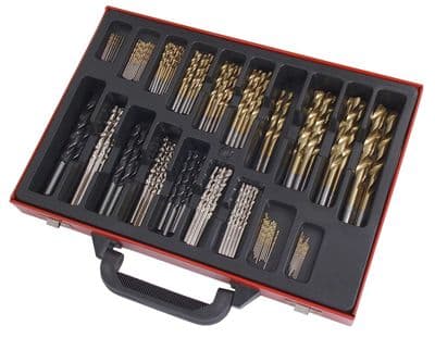 108Pcs Drill Bits Titanium Coated Metal Hss Twist Steel Brick Tools Set