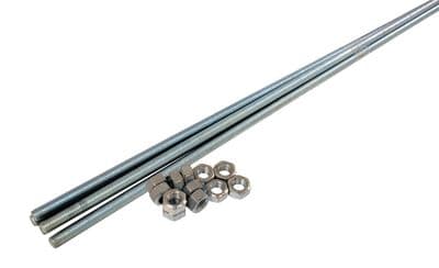 10mm Zinc Threaded Bar Rod Stud Plus 25Pc Accessories