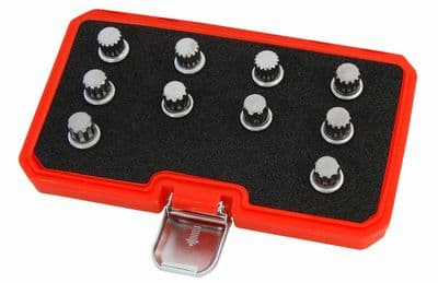 10Pc Bmw Locking Wheel Nut Key Socket Set Multi-Ribe Bits