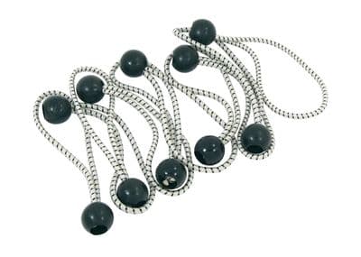 10Pc Bungee Ball Elastic Cord Tie Straps 5mm X 150mm