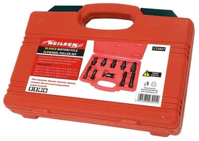 10Pc Motorcycle Dirt Bike Flywheel Puller Set Universal Tool - 15 Size Threads