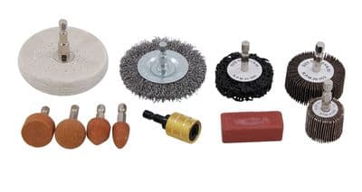 11Pc 1/4" Hex Quick Change Polishing Buffing Sanding Wheel Cleaning Rust Remover