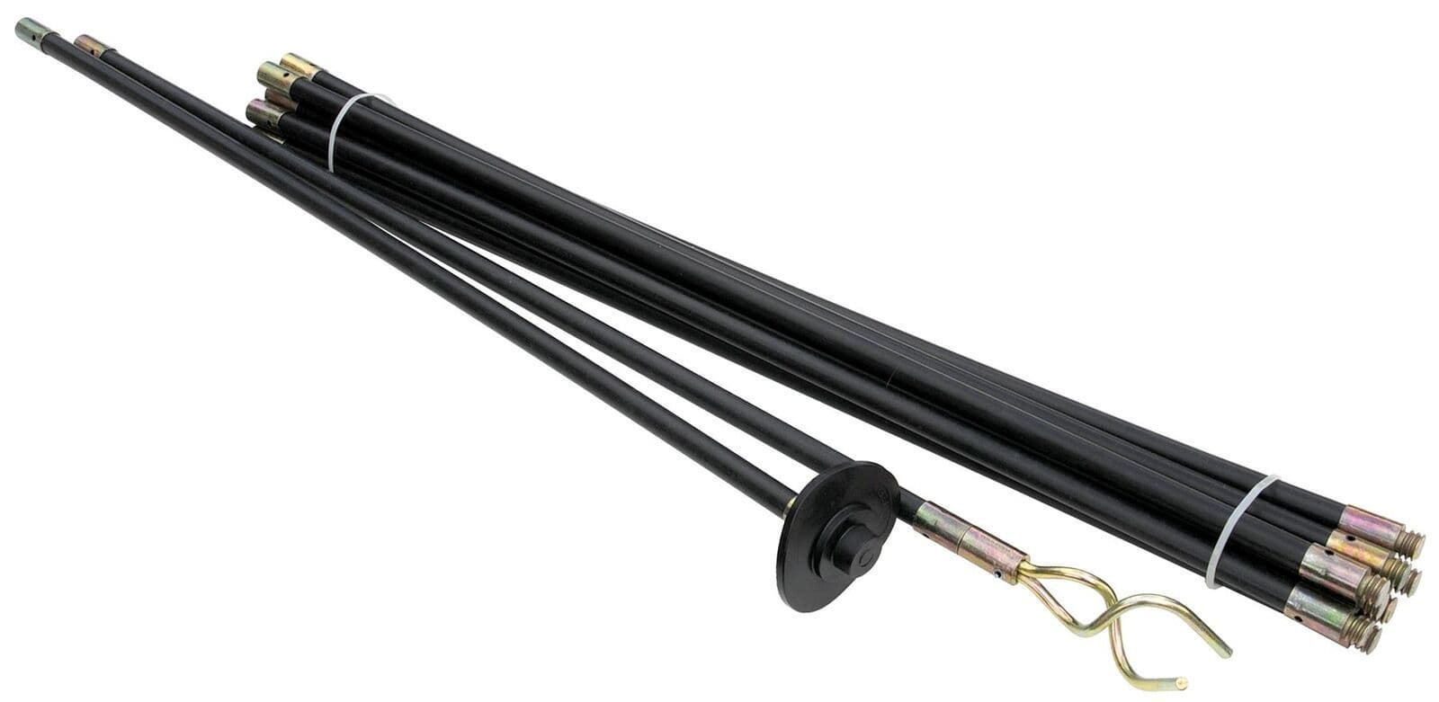 12 Piece 9M Drain Rods Plumbing Rod Set Cleaning Drainage Worm Screw ...