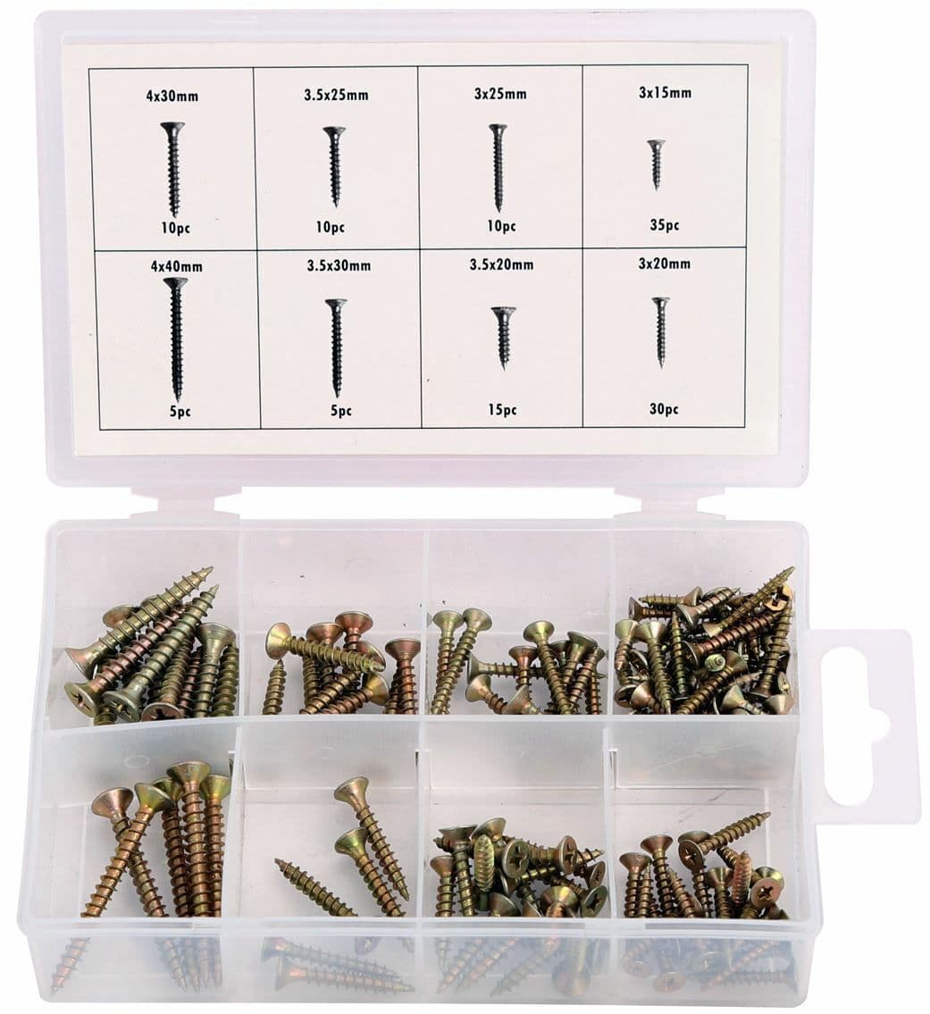 120Pc Wood Screw Assortmentscrews Set