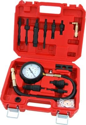 12Pc Compression Tester Diesel Engine Injector Glowplug Fuel Cylinder Pressure