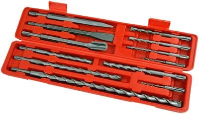12Pc Sds Plus Drills & Chisel Bits Set Rotary Hammer Demolition High Impact Case