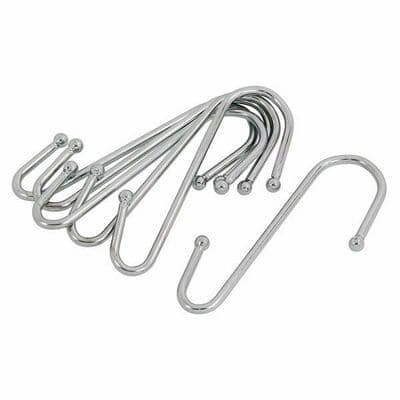 12X Small Stainless Steel Hanger Hanging S Hooks Kitchen Meat Pan Utensil Cloth