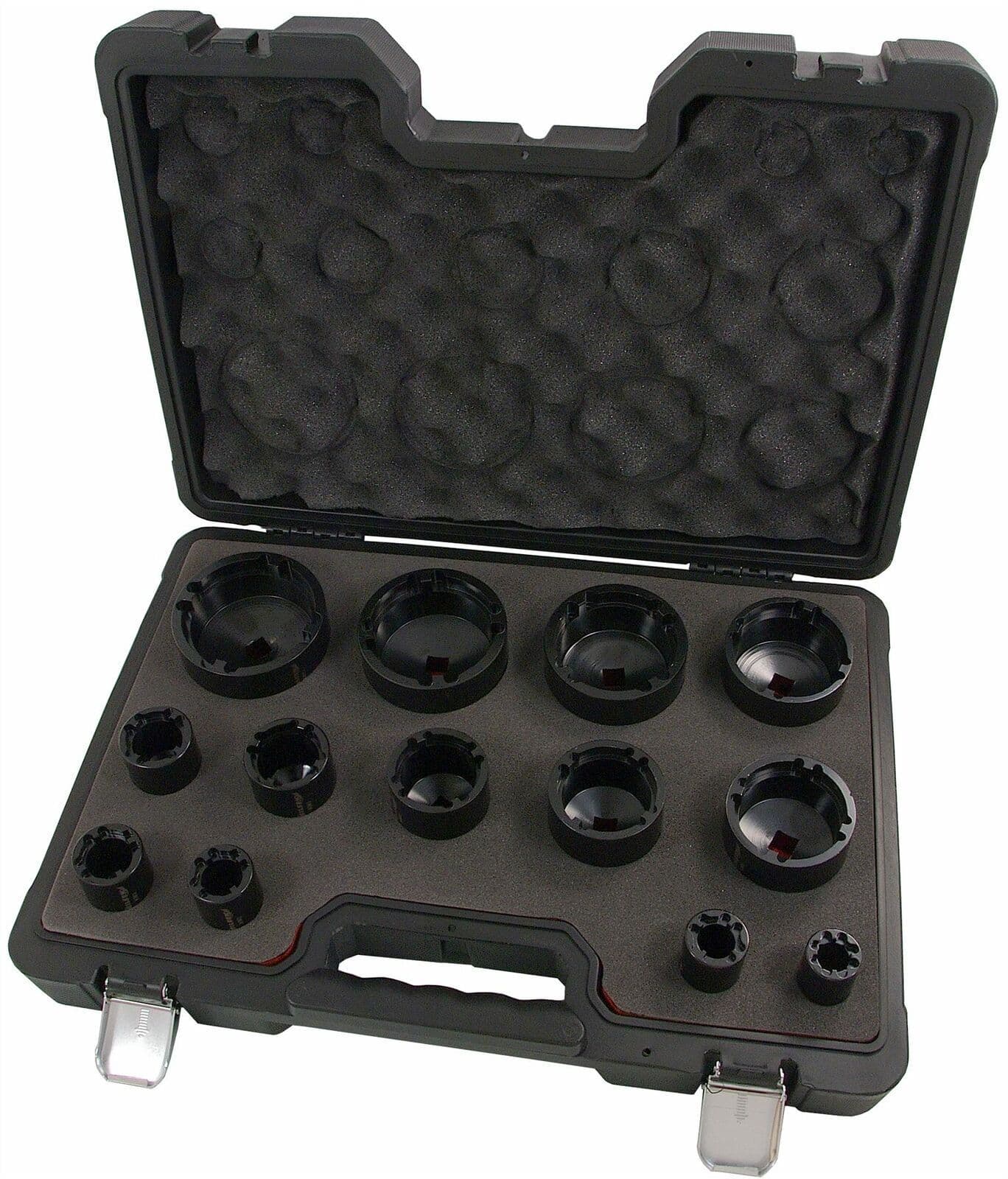 13 Piece Grooved Locking Wheel Nut Remover Socket Set Inside Tooth