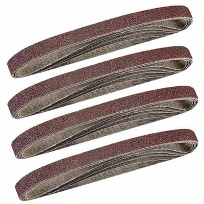 13mm x 457mm Assorted Sanding Air Belt Finger Sander Belts, 20pcs