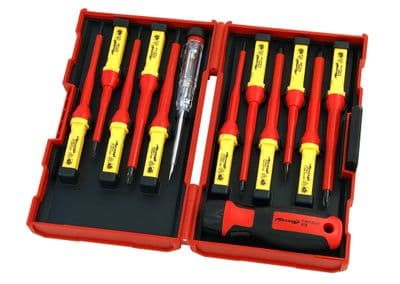 13Pc Insulated Screwdriver Set Interchangeable Blade Vde/Tuv/Gs Approved