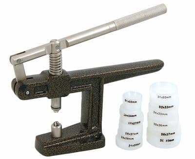 13Pc Watch Back Case Press Opener & Closer Repair Tool With 12 Rev Nylon Dies