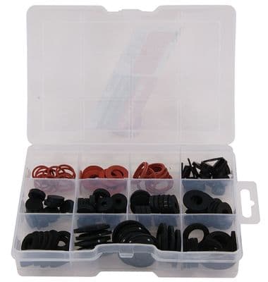 144 Replacement Fibre Rubber Washer Set Seals Plumbers Tap Sink Valve