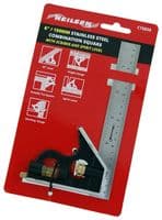 150mm Adjustable Engineers Combination Try Square Set 6 Right Angle Guide