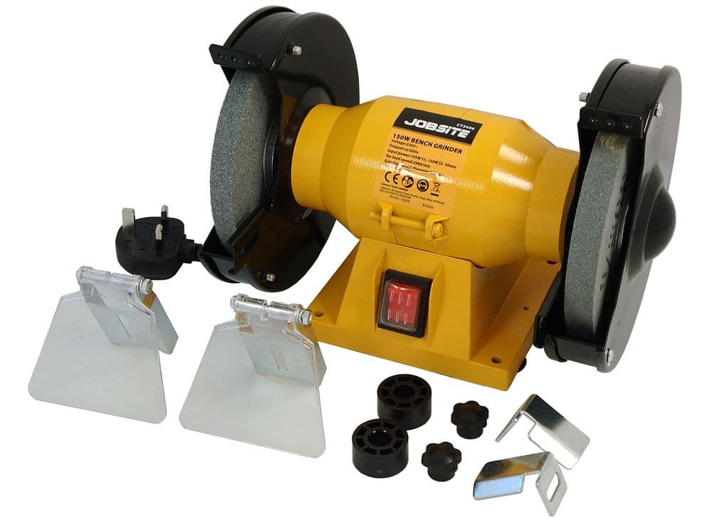 150W Heavy Duty Bench Grinder Polisher 6& x22; Twin Wheels 150mm 230V