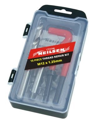 15Pc Thread Repair Set - M12 X 1.25 X 16.3.mm