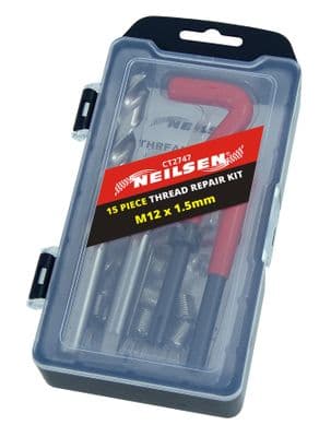 15Pc Thread Repair Set - M12 X 1.5 X 16.3.mm