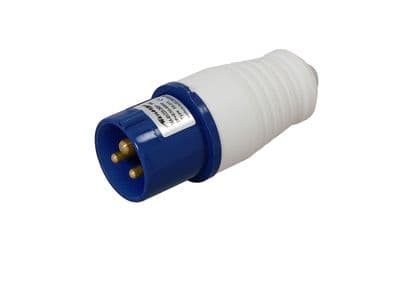 16A 240V 3 Pin Industrial Plug Ip44 Caravans, Camping Hook Up Commando Male