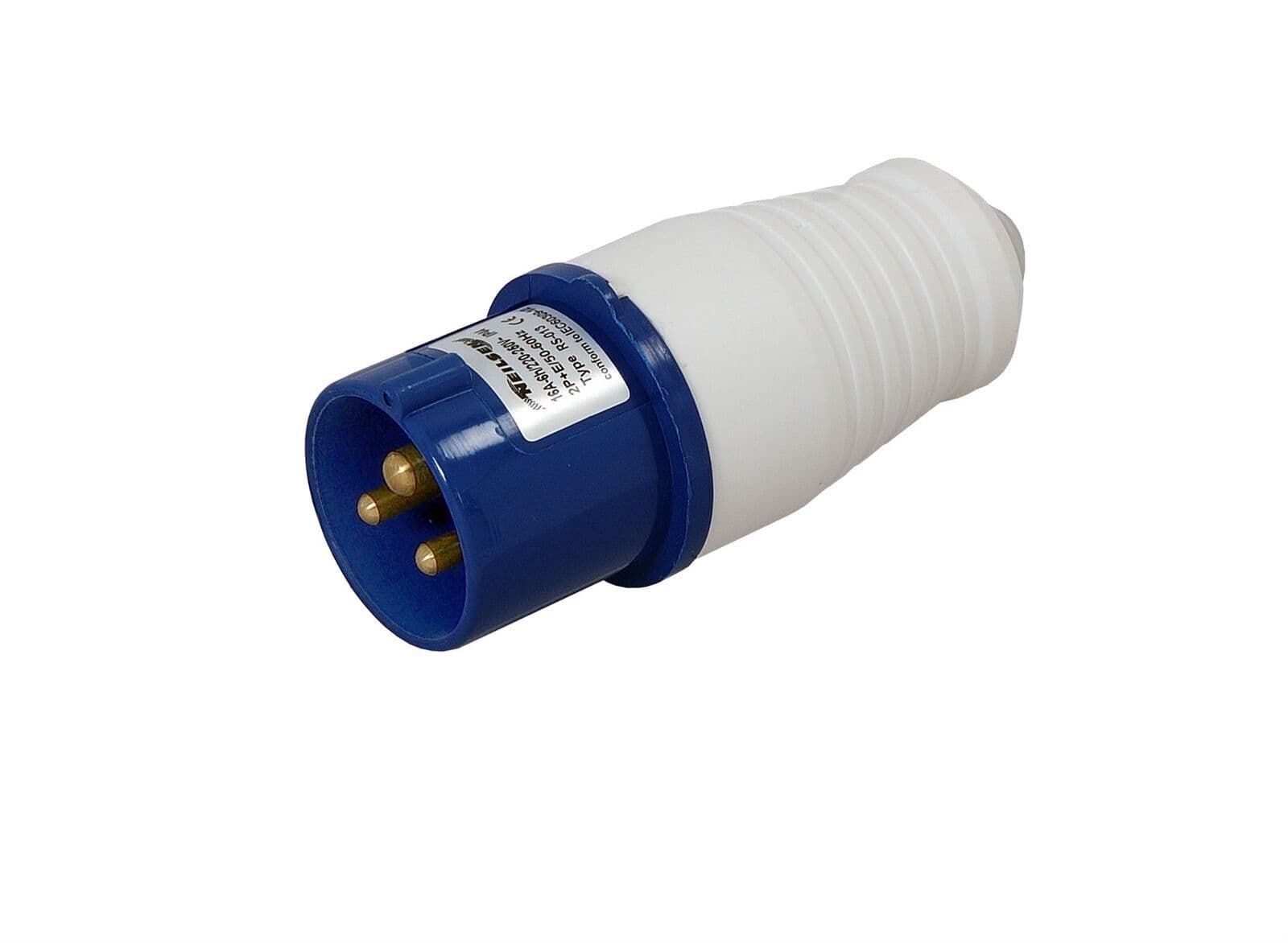 16A 240V 3 Pin Industrial Plug Ip44 Caravans Camping Hook Up Commando Male