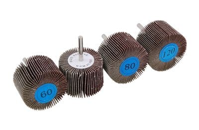 16Pcs Flap Wheel Sandpaper Sanding Disc Rotary Tool 60, 80 & 120 Grit 60 X 40mm