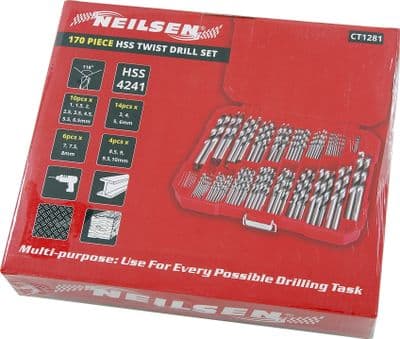 170Pc Hss High Speed Steel Drill Set