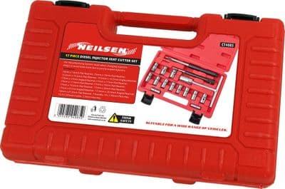 17Pc Professional Diesel Injector Seat Cutter Cleaner Tool Set Carbon Remover