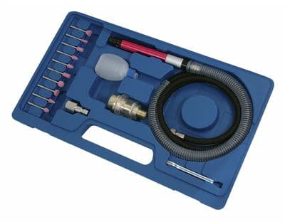 17Pcs Micro Air Die Grinder Kit Mini Pencil Polishing Rotary Cutting Tool Set