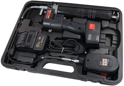 18 Volt Cordless Grease Gun With 2 Batteries & Quick Charger