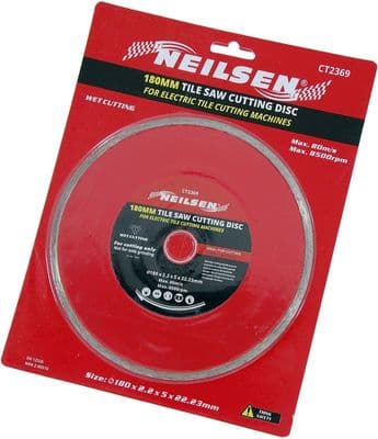 180mm Electric Tile Saw Replacement Diamond Blade- Continuous Rim