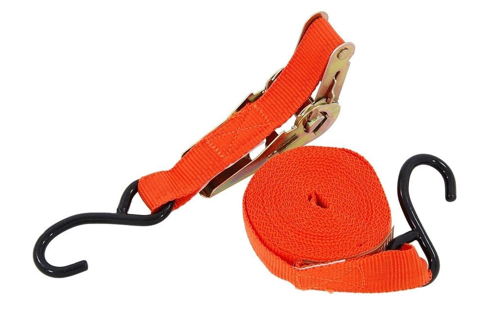 1Pc Ratchet Tie Down Strap Set Cargo Trailer Marquee Roof Rack 25mm X 4 5M /15Ft